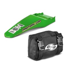 Paralama Traseiro Universal MX2 Verde + Bag De Ferramenta Pro Tork Paralama Traseiro Universal MX2 Verde + Bag De Ferramenta Pro Tork