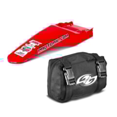 Paralama Traseiro Universal MX2 Vermelho + Bag De Ferramenta Pro Tork Paralama Traseiro Universal MX2 Vermelho + Bag De Ferramenta Pro Tork