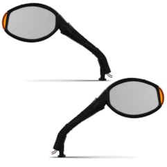 Retrovisor Esportivo Par Com Pisca Universal Amarelo Pro Tork Retrovisor Esportivo Par Com Pisca Universal Amarelo Pro Tork